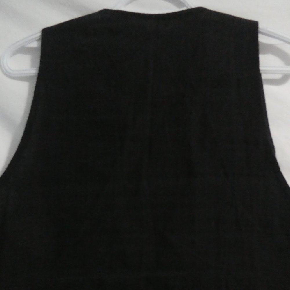 Vintage Traditional Multi-Colored Patterned Sleeveless Vest | Tie Front - Picture 10 of 13